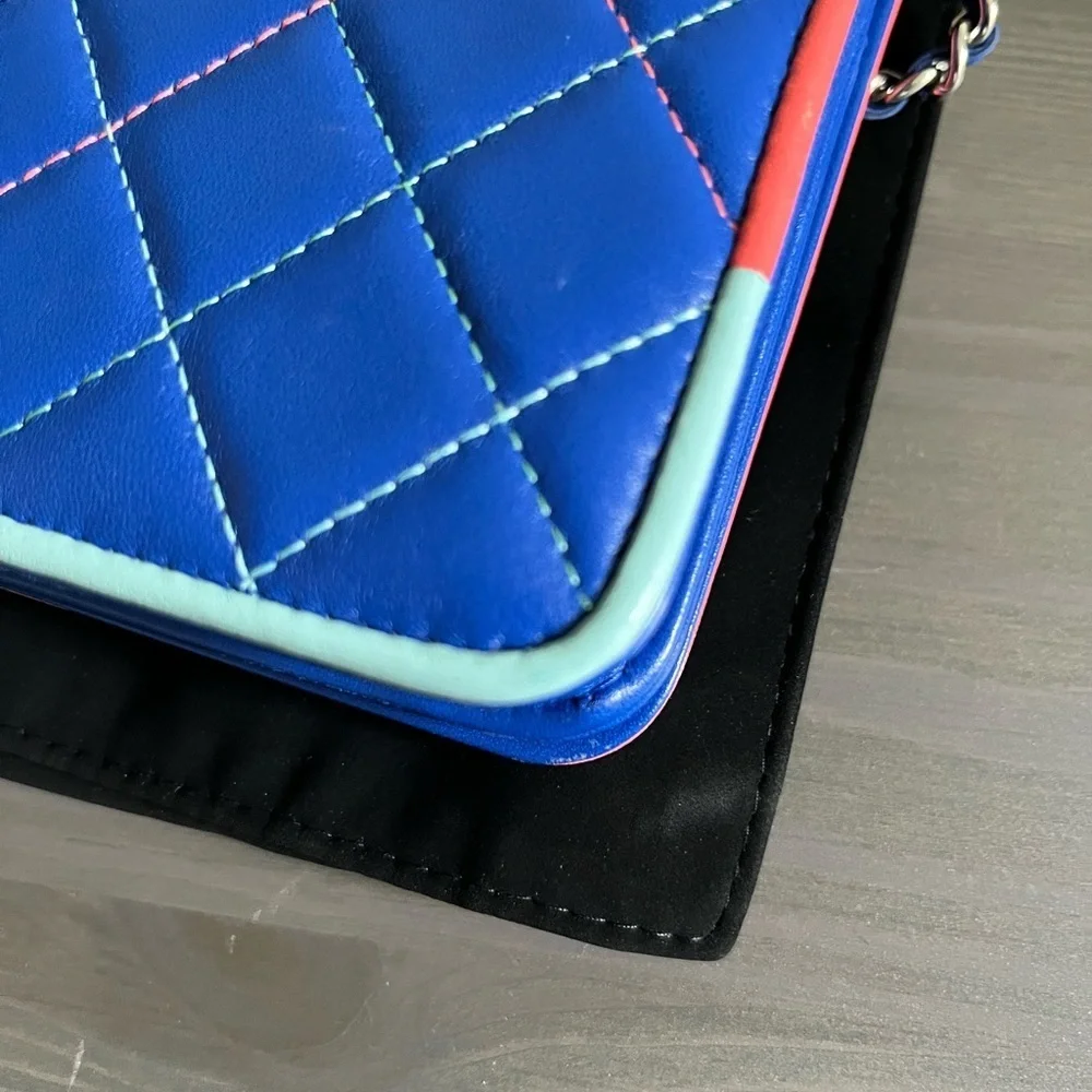 CHANEL Limited Edition Multicolor Lambskin Quilted WOC Wallet On Chain